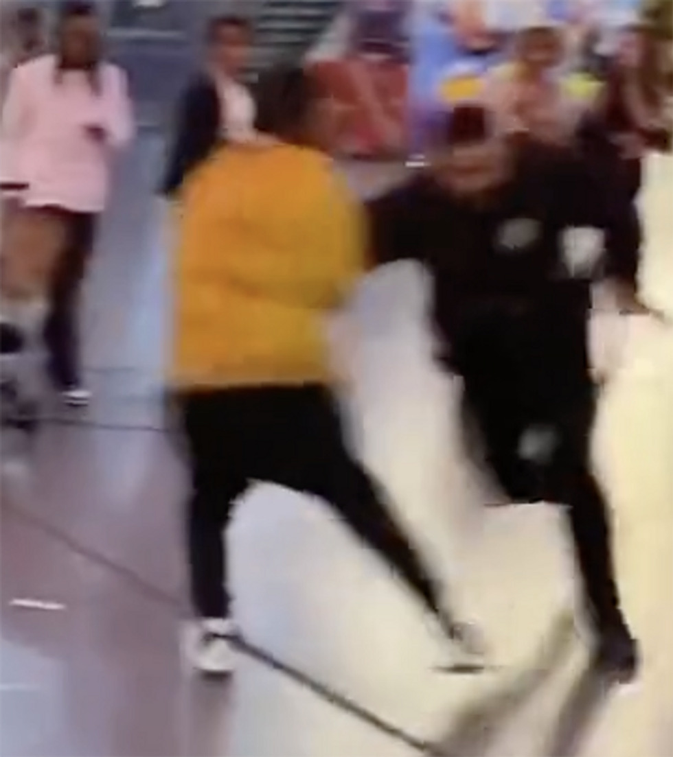 A man goes viral for attacking a police officer on Freemont Street in Las Vegas